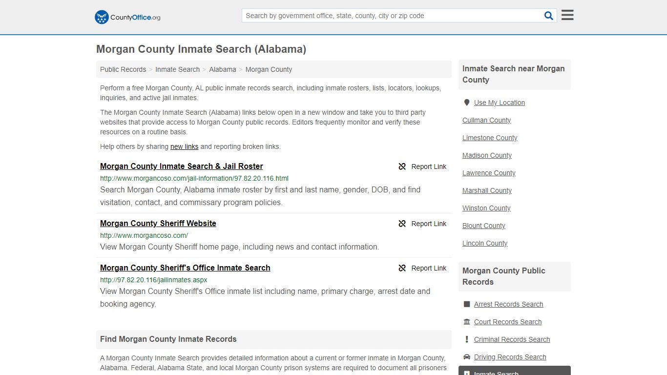 Inmate Search - Morgan County, AL (Inmate Rosters & Locators)